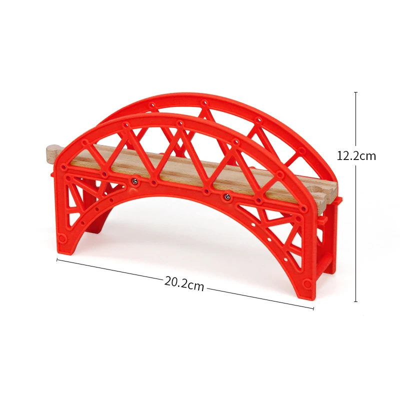 Multiple Type Wooden Train Track Parts Bridge Wooden Railway Racing Tracks Accessories Educational Toys For Child Birthday Gift view 4