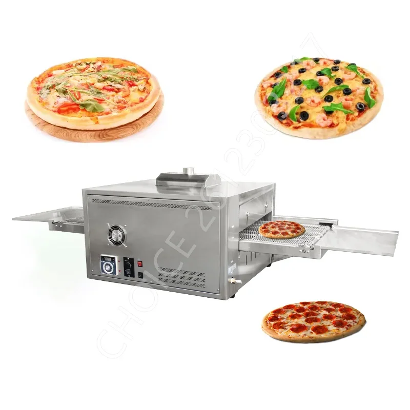 

Industrial Bakery Kitchen 12/18/32 Inch Baking Pizza Oven Equipment Gas Burner Electric Chain Conveyor Belt Conveyor Pizza Oven