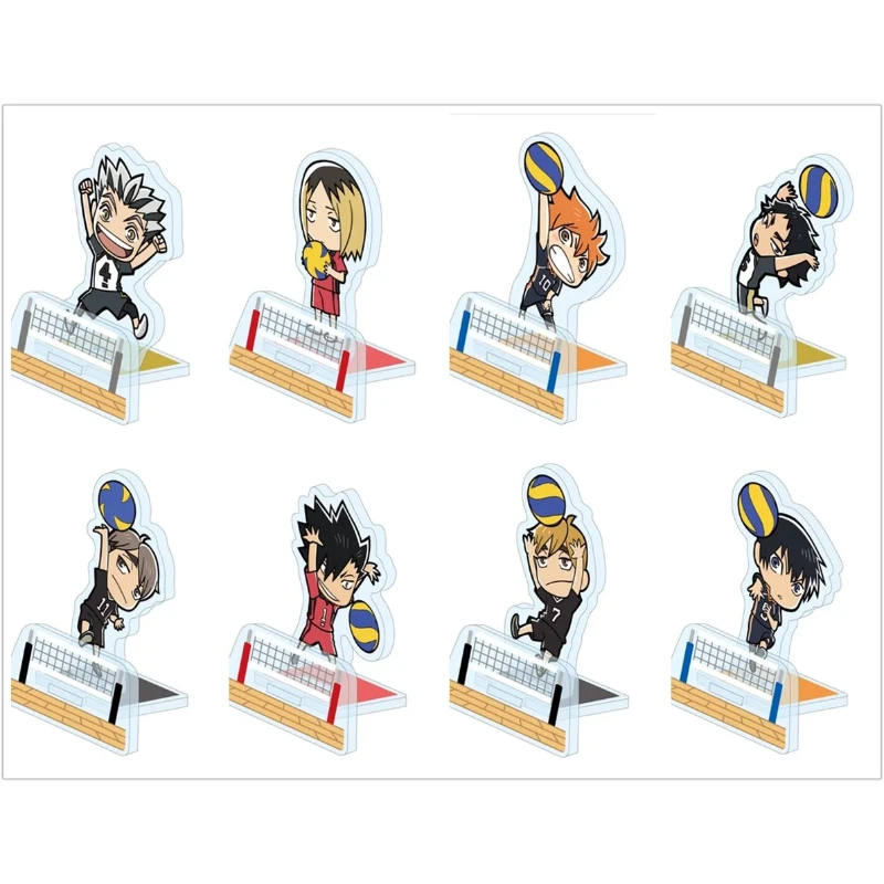 Akaashi Keiji Kuroo Tetsurou Anime Kenma Kozume Shoyo Hinata Mini Figure Doll Acrylic Stand Model Plate Cosplay Toy Gift