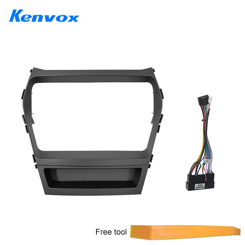 

Double Din 9 Inch Andriod Car Radio Plastic Fascia For Hyundai IX45 Santa fe 2013 2014 Stereo Panel Frame Dash Mount Trim Kit