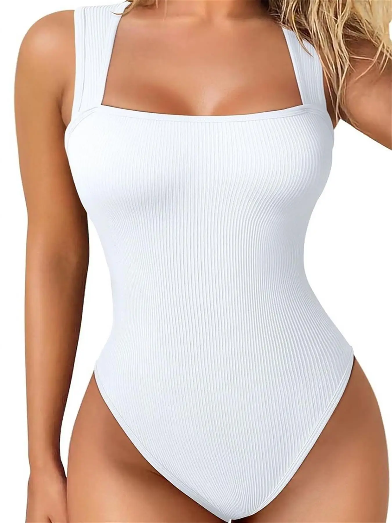 Women\'s seamless solid color thread yoga jumpsuit, summer sleeveless backless triangle sports casual jumpsuit