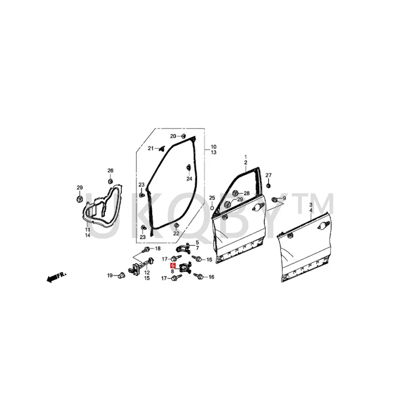 67460T6PH01ZZ 67420T6PH01ZZ Suitable for Ho nd a CR-V Front door lower hinge Front door hinge Front door hinges