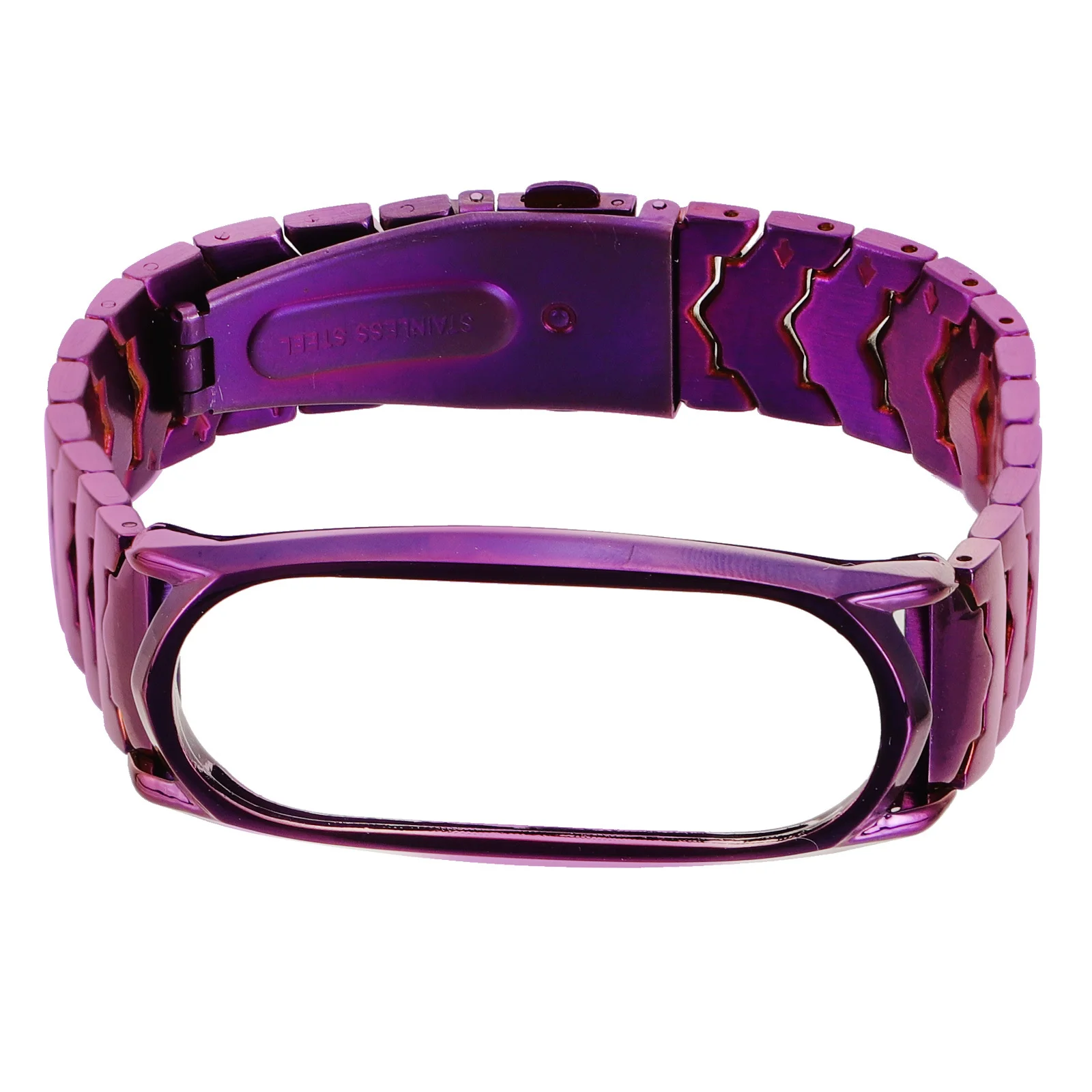 حزام معدني فاخر متوافق مع سوار المعصم الذكي Mi Band 5 4 3، قوي من الفولاذ المقاوم للصدأ مناسب للرجال والنساء