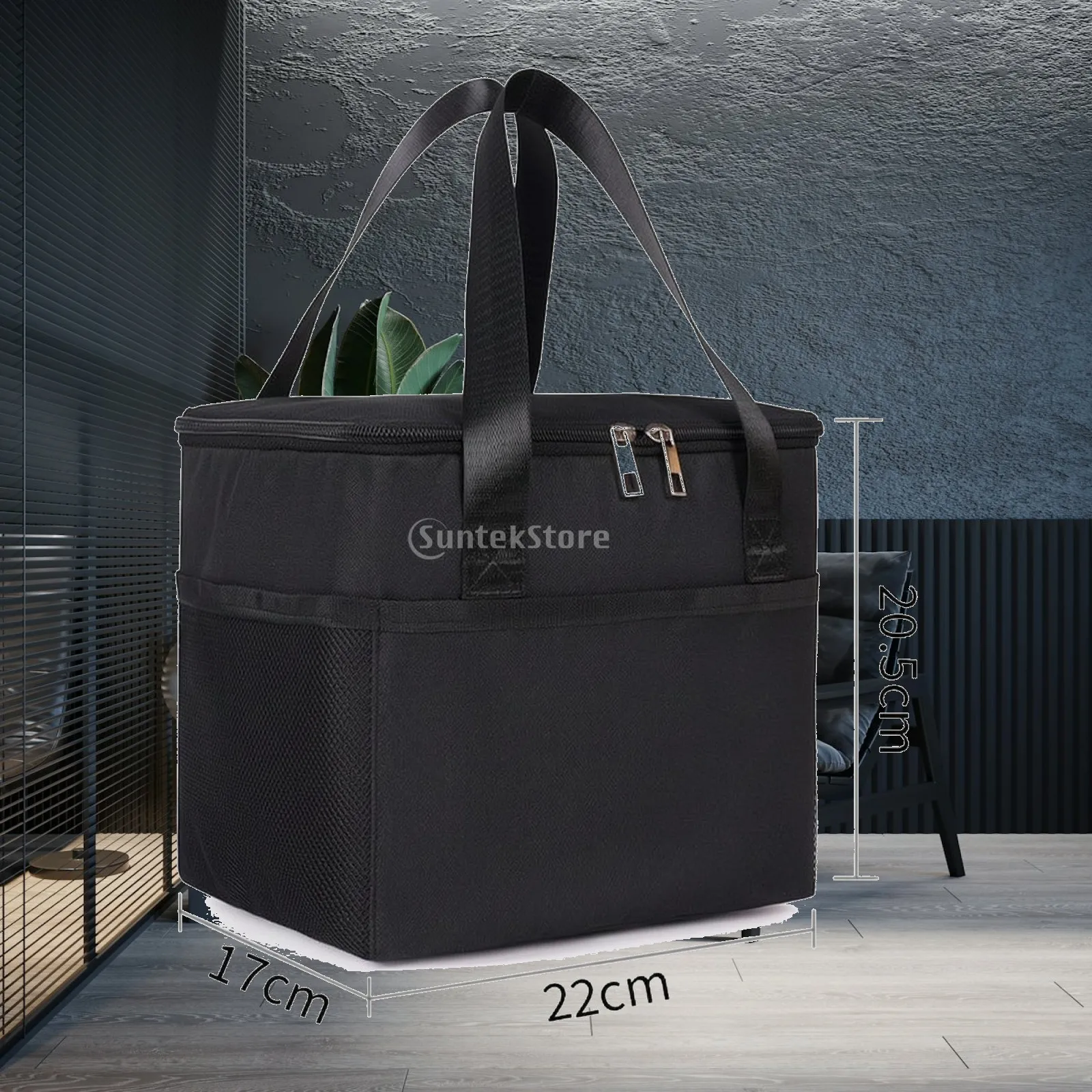 Thermal Lunch Bag Insulated Cooler Tote Oxford Cloth for Adult Kids School Work Daily Portable Use