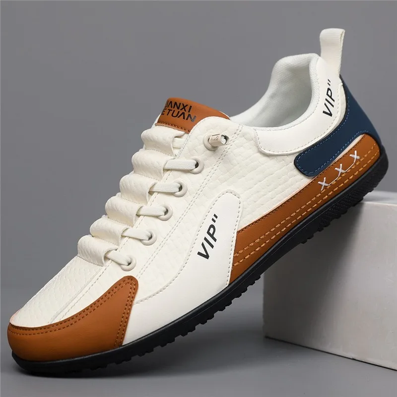 

Designer Spring New Mens Leather Casual Shoes Trendy Hot Sale Men Breathable Walking Shoes Student Board Shoe Sneakers Masculino