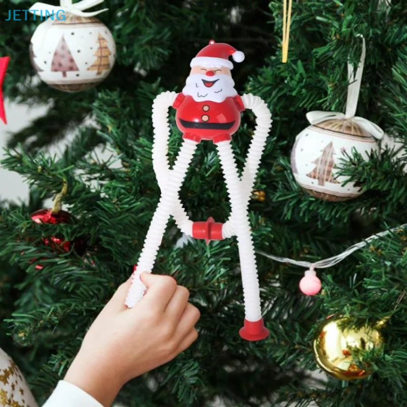 クリスマス拡張可能なサンタクロースと雪だるまのペンダント、家のクリスマスツリーの飾り、新年の子供へのプレゼント