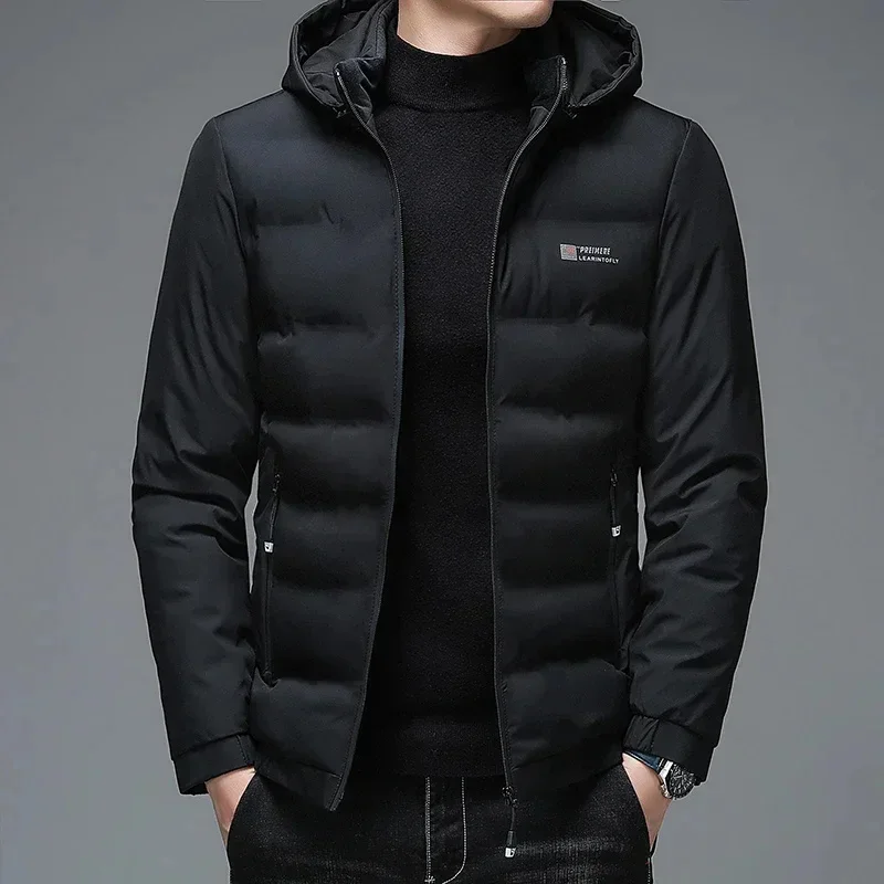 Men's Hooded Down Jacket 2025 New Coat Luxury Designer Clothing Thick Warm Casual Cold-Proof Lightweight Padding