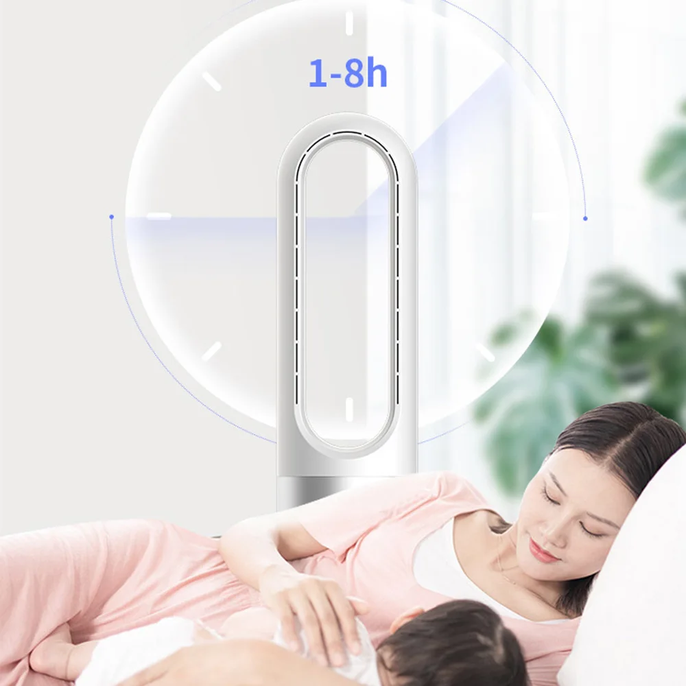 مروحة أرضية دافئة وباردة مقاس 18 بوصة، مروحة تنقية كهربائية منزلية كتم الصوت، مروحة سطح مكتب ذكية لتدوير الهواء على الأرض