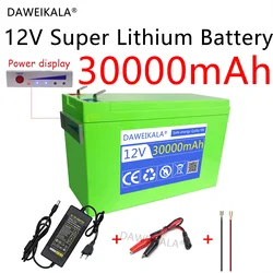 12V Battery 30Ah Built-In High Current 30A BMS 18650 Lithium Battery Pack For Electric Vehicle Battery 12.6V Charger