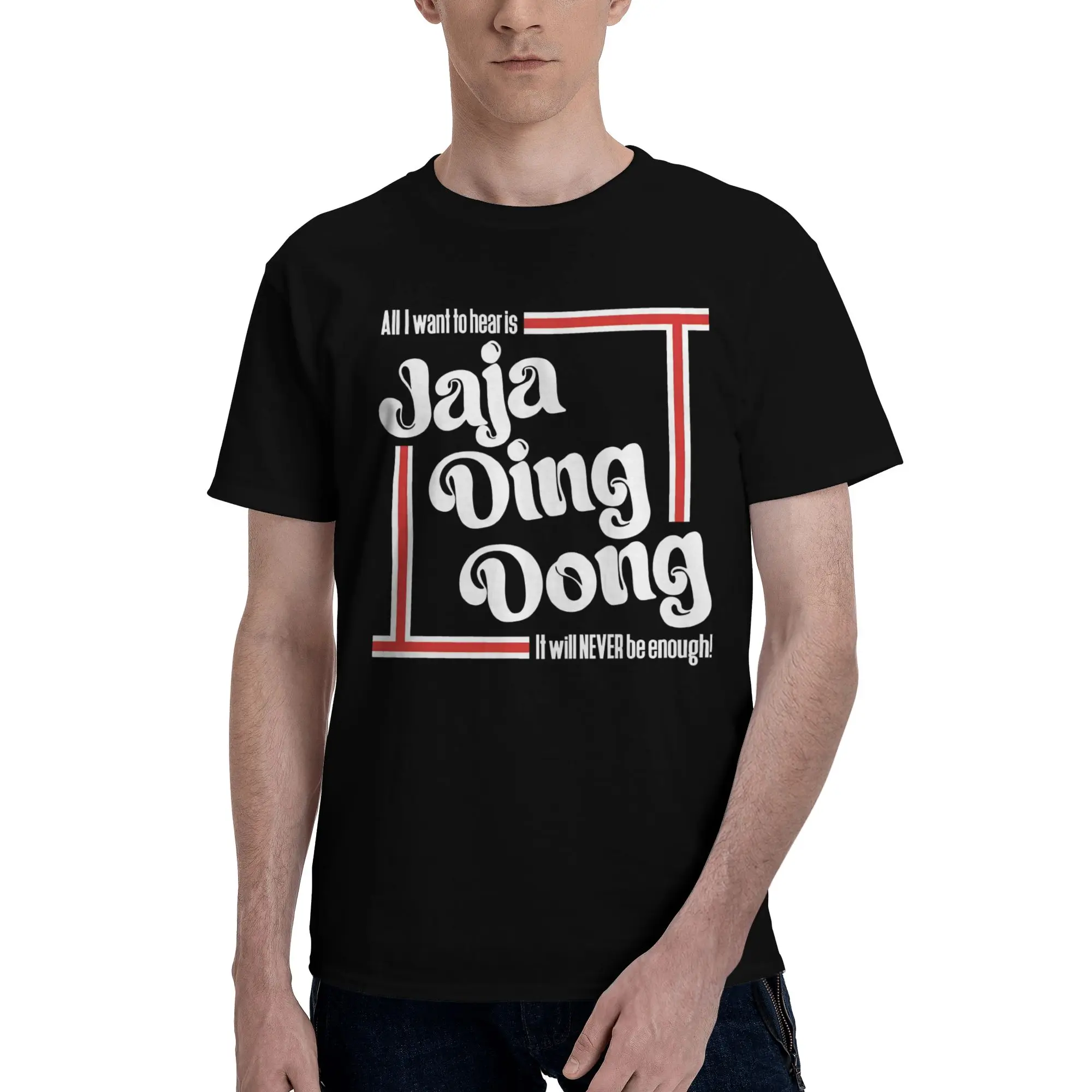 Play Jaja Ding Dong  Funny Graphic 100% Cotton T-Shirt The Story Of Fire Saga Tops Tees For Men