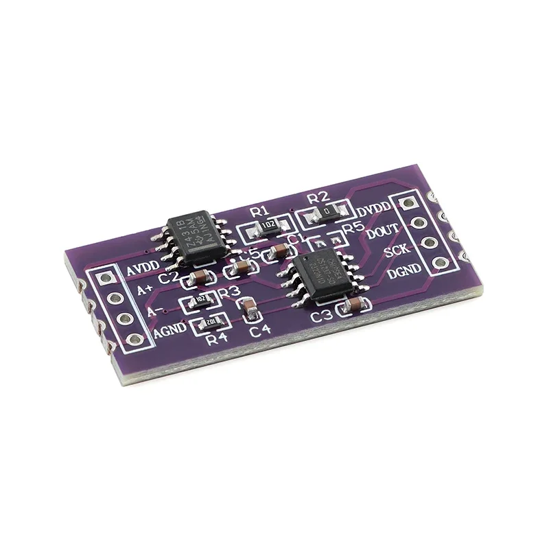 CS1237 24-bit ADC Module with Integrated TL431 Reference Chip Single Channel for Load Cell Weight Sensing
