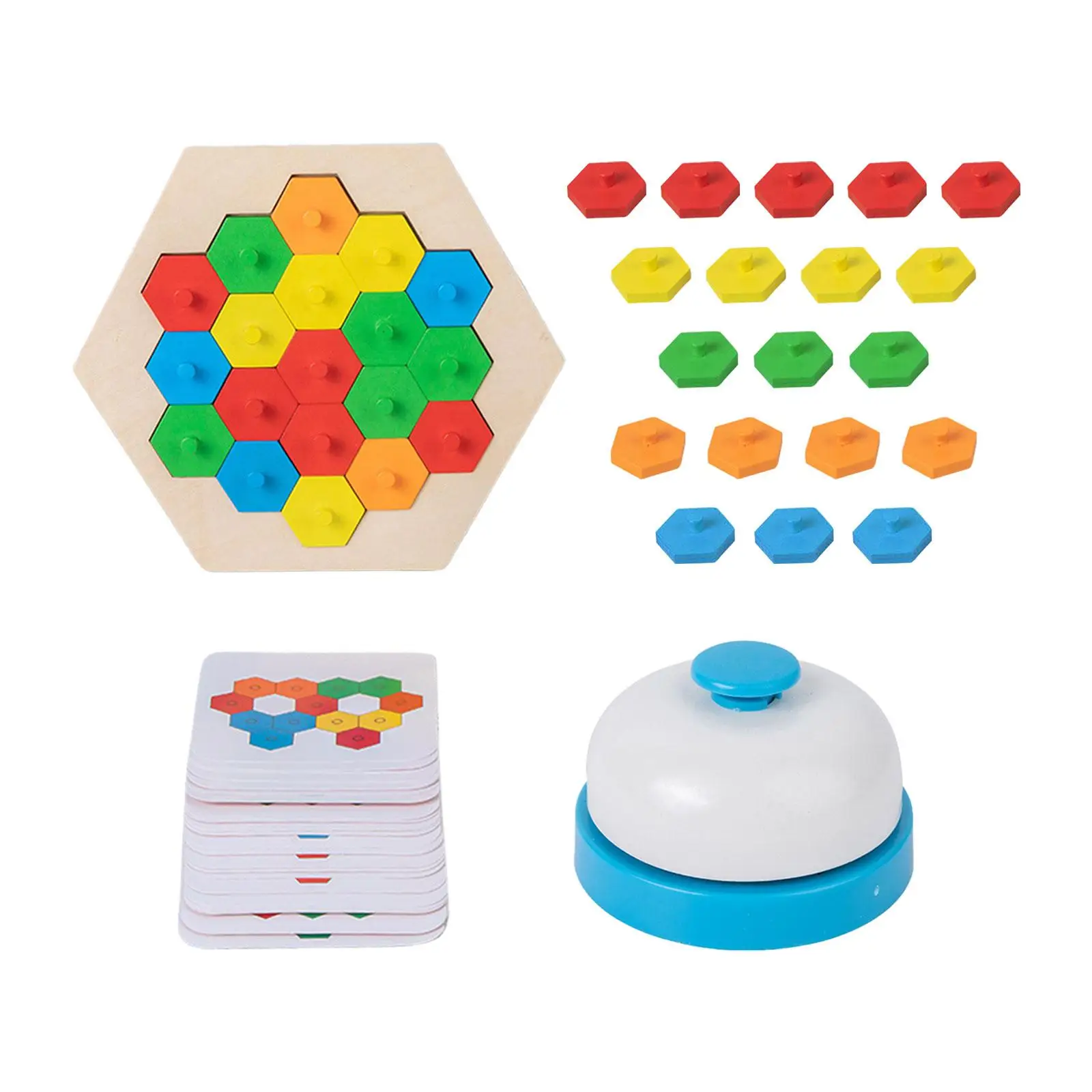 Wooden Puzzle Pattern Blocks Game, IQ Game, Presentes para meninos e meninas