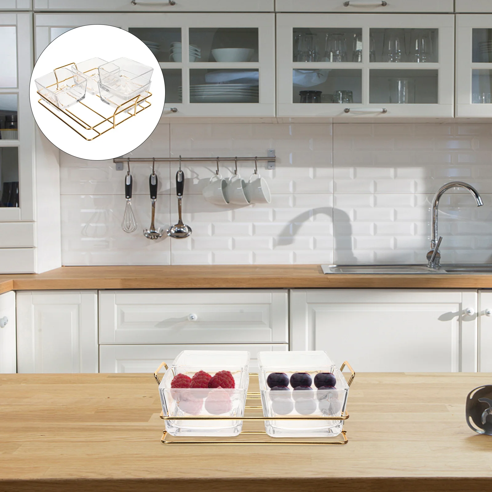 

1Set Versatile Divided Fruit Plate Simple Design Long Lasting for Fruits Snacks Pastries Entertaining Fruit Tray