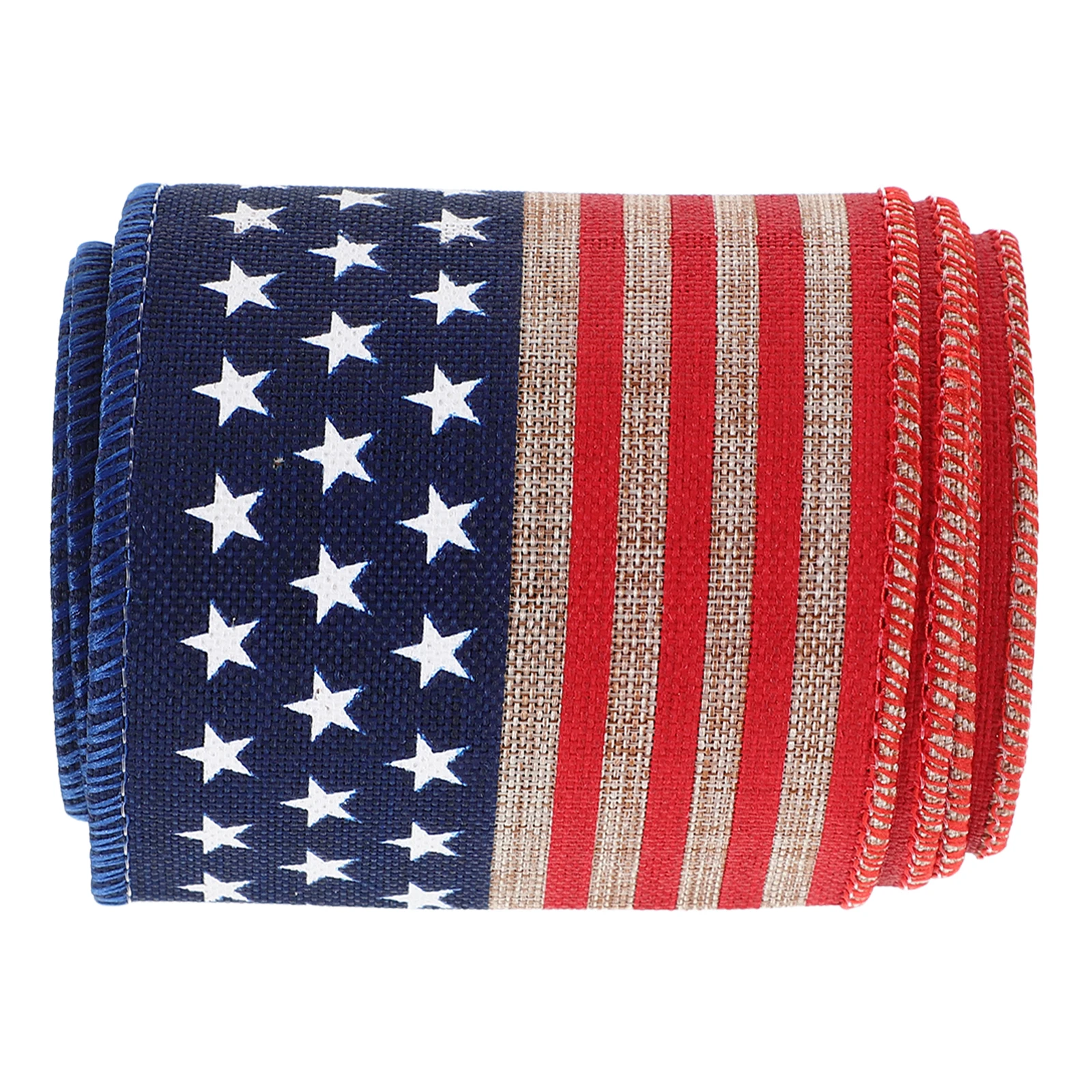 

Independence Day Memorial Decor Ribbon Classic Stripes Stars Shape Polyester Ribbons for Wreath Making Patriotic Party Supplies
