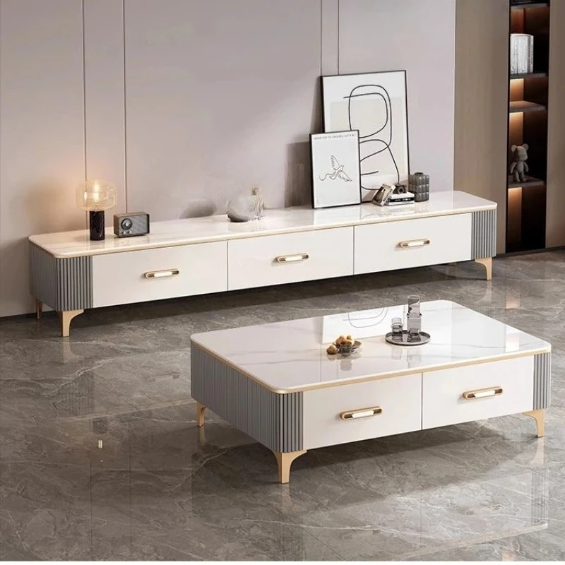 Porta TV da pavimento lucido Soggiorno Televisore di design esteso Porta TV Camera Grande Meuble Televisione Salon Mobili da soggiorno