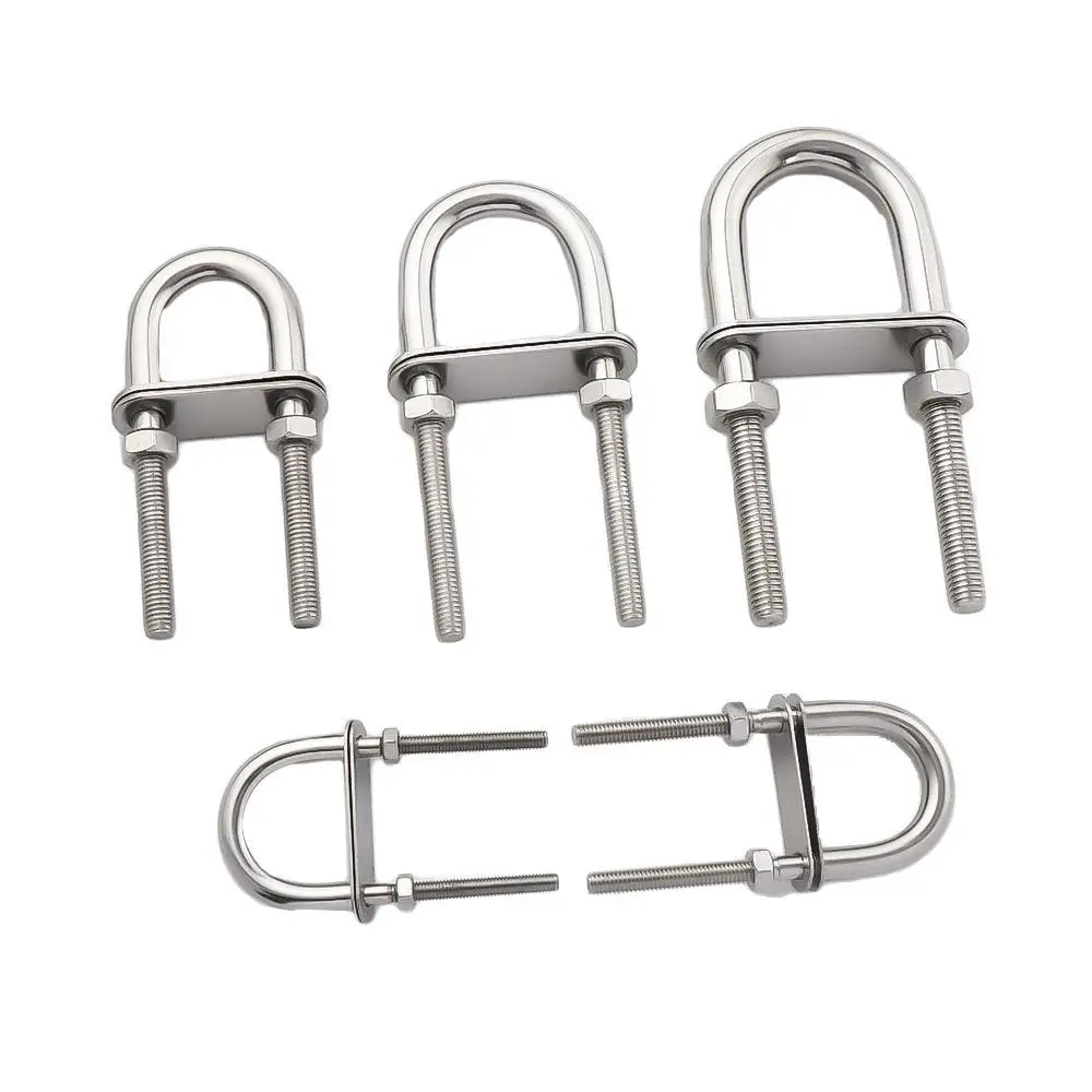 

304 Stainless Steel Yacht accessories Yacht Boat Hardware Metal U-bolt Bow Stern Eye Screw Pads Rope Rigging Screw with Nut