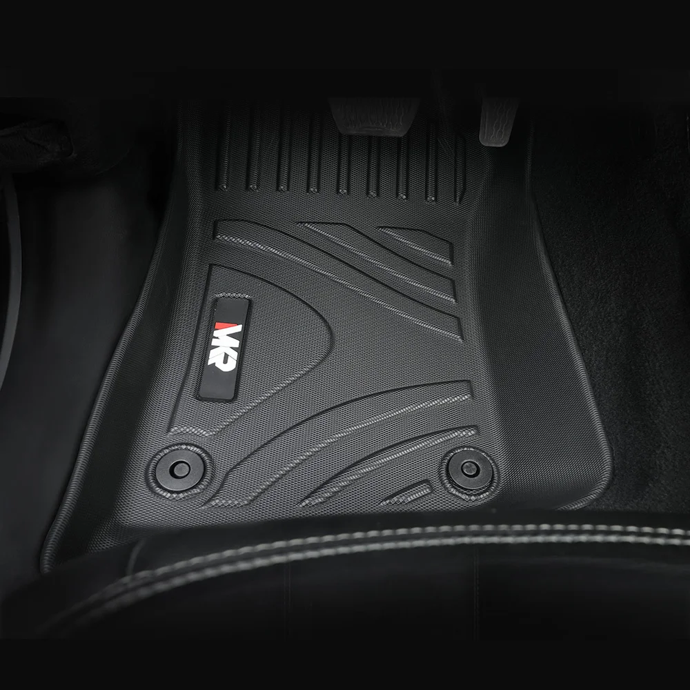 Tappetino per auto antiscivolo durevole in TPE ECO compatibile con Jeep Wrangler JL 4xe (non per modelli JL Unlimited a 2 porte) 2021-2024 3 pezzi
