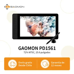 GAOMON Graphics Tablet Monitor PD1561 15.6 Inches Screen Drawing Display for Painting Design Beginners with Battery-free Pen