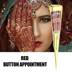 Henna Temporäre Zapfen für Körperkunstaufkleber, dunkelrotes Tattoo -Ordner, Spezial -Henna -Tinte, 25g 8 Hauptverkaufsmix Henna - №6