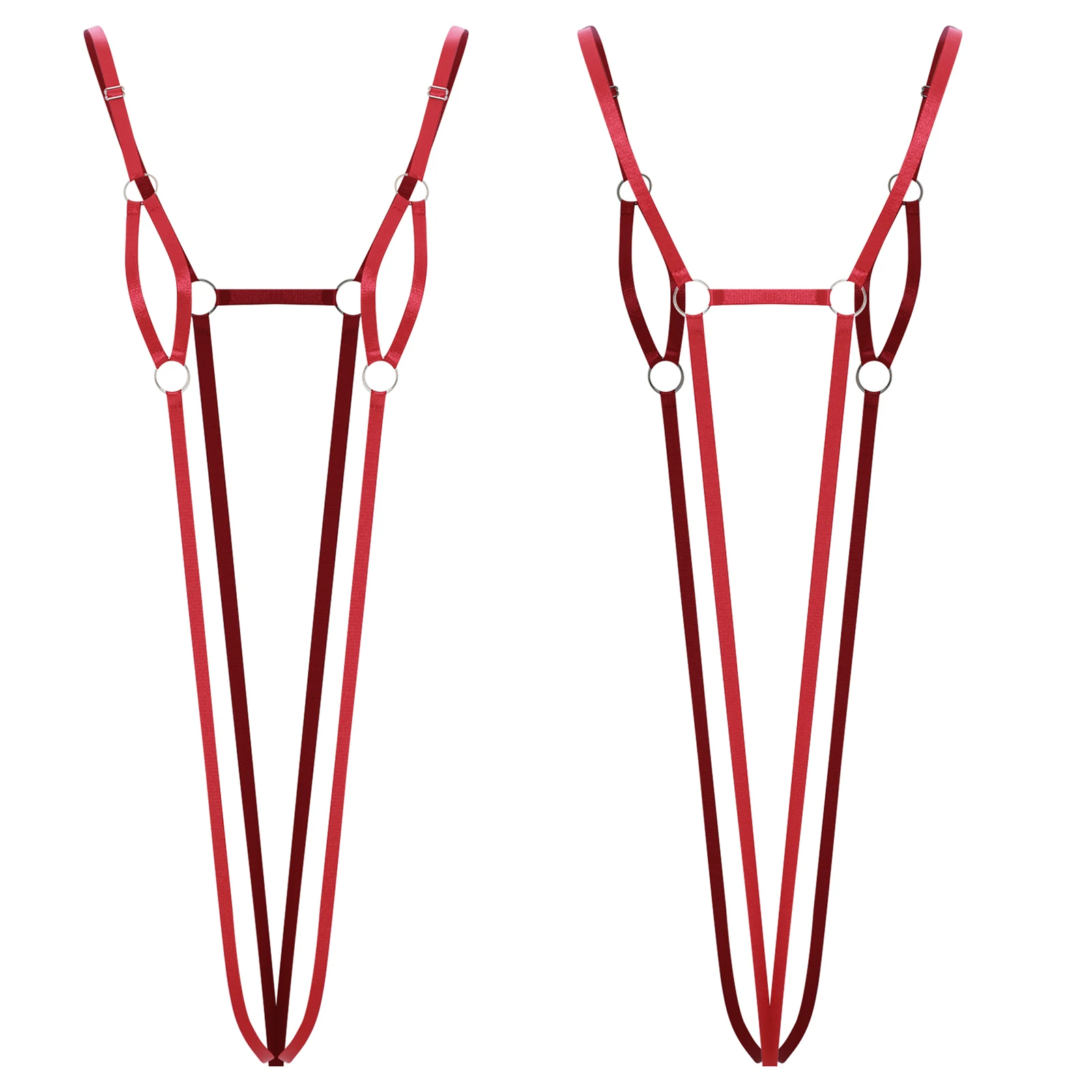 

Adult Women's Lingerie Tempting Bikini Bodysuits Body See Through Harness O-ring G-string Mini Straps Bodysuits Erotic Teddies