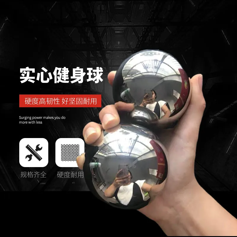 Chinese Style Lucky Solid Steel Baoding Balls Multiple Sizes Weights Palm Massage Stress Relief Health Care Exercise Balls For view 2