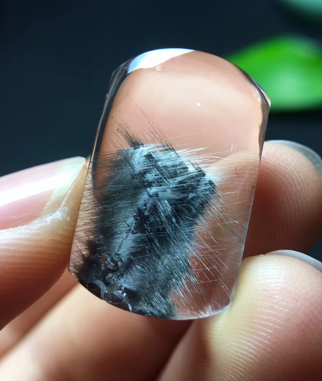 

Natural Brookite Platinum Black Rutilated Quartz Pendant 24.8*15.7*7mm Bead Women Men Bead Jewelry Fashion AAAAAA