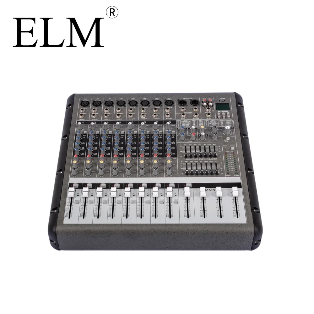 8 Channel professional audio mixer professional digital echo mixer power amplifier stereo power mixer