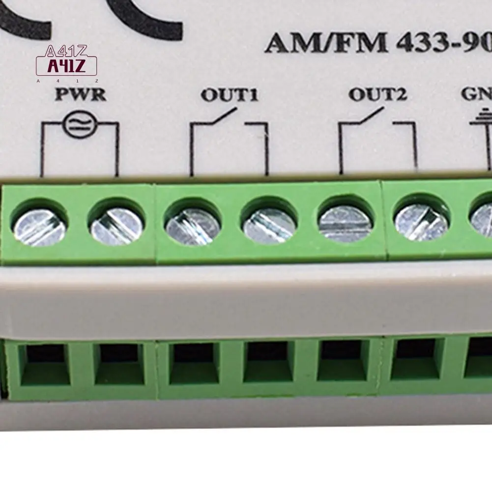 A41Z-Garage Door Remote Control Receiver 2 Channel Controller Switch Receiver RX Multi Frequency 433-900Mhz Receiver