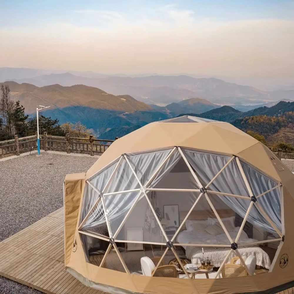 Commercial Hotel Grade PVC Dome Tent, 4 Season Luxury Outdoor Glamping Tent For Resort Villa Vacation Accommodation
