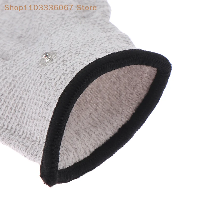 [HB]1Pair Conductive Silver Fiber  Electrode Gloves Pads Electrotherapy Massage