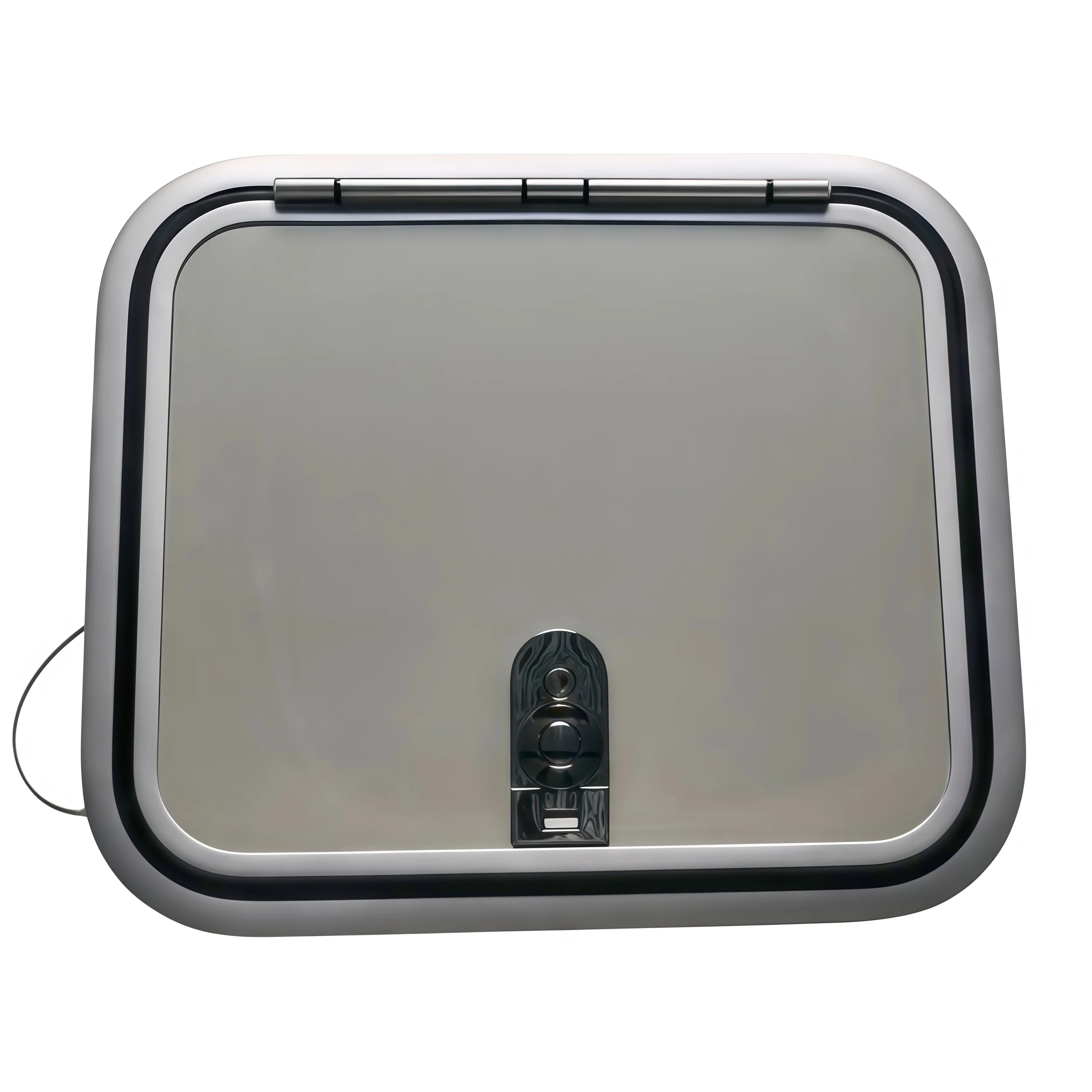 

2026 new 470x400mm Silver Aluminum Alloy RV Caravan Access Door with High-quality Cabin Door Lock for Campervan