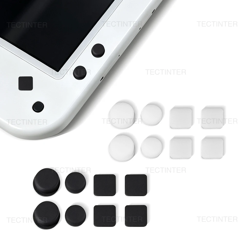 1 Set For 3DS XL Screw Hole Dust Plug Rubber Foot Pad Cover For Nintendo 3DS LL Game Console Front Back Screws Cover Accessories