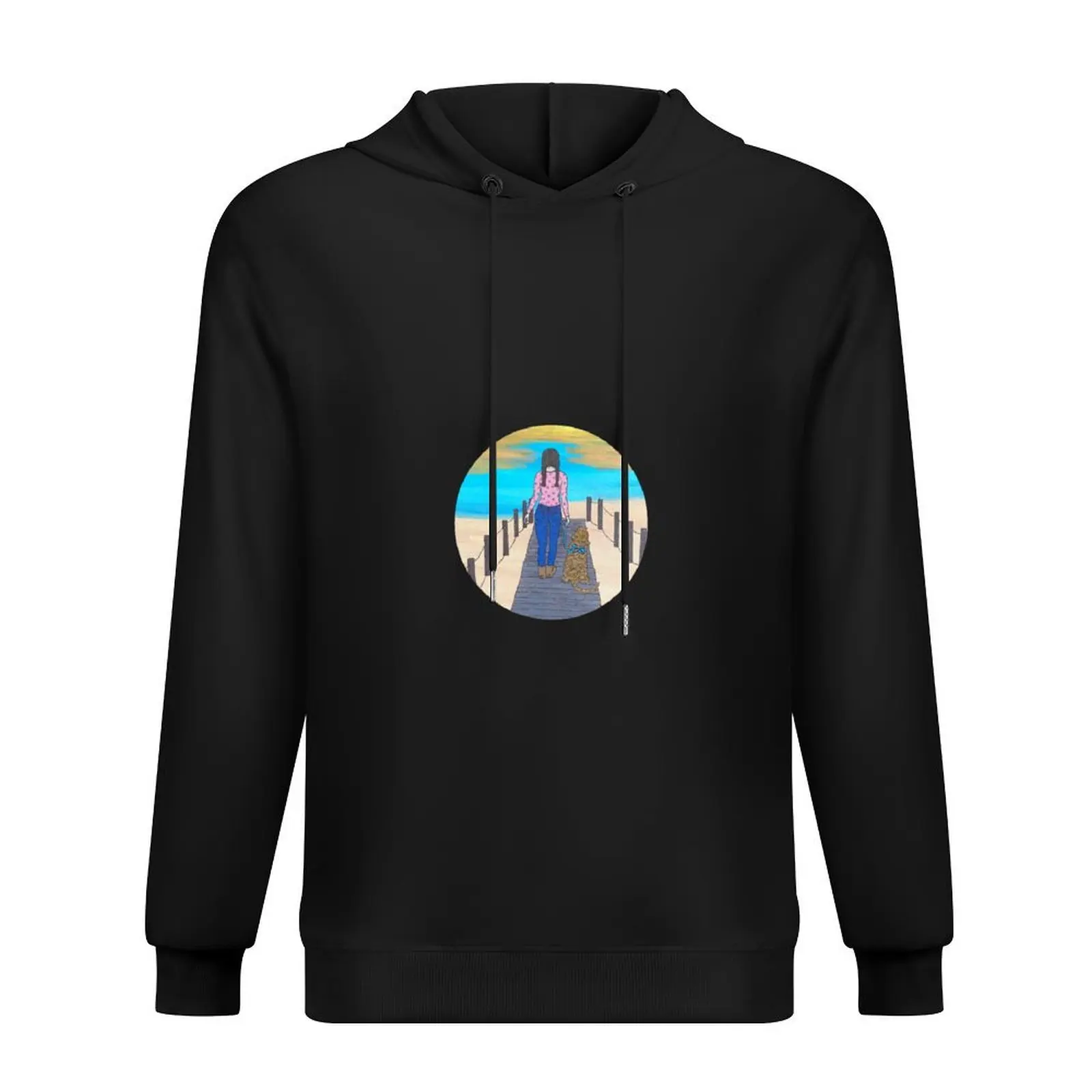

Girl and her best friend...dog Hoodie men's sweat-shirt set men clothing men's clothes mens clothes oversized hoodie