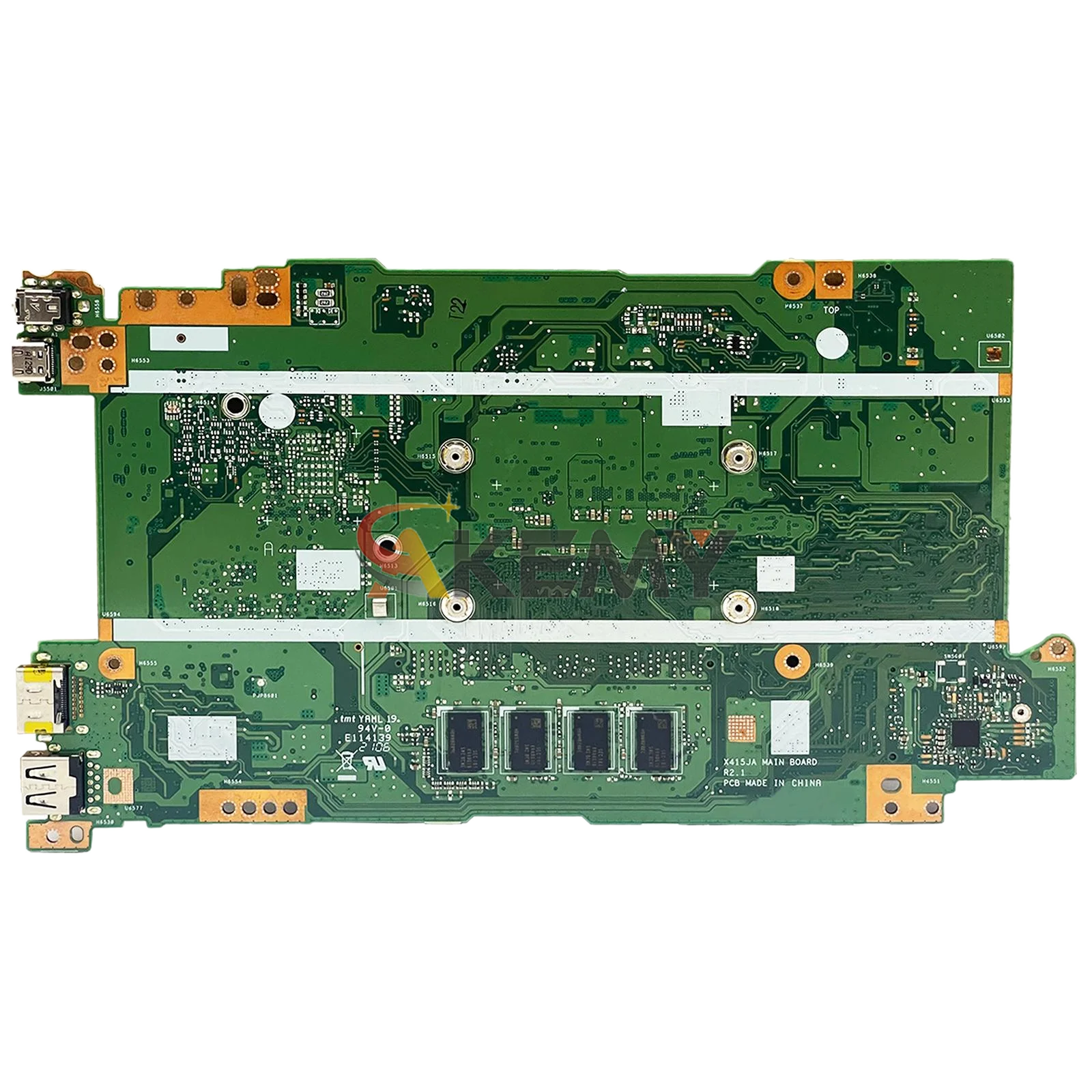 Placa-mãe para laptop X415JA, placa principal para ASUS VivoBook X515JF A416J X515JP X415J X515JA V5200J V4200J X515JAB com CPU I3 I5 I7