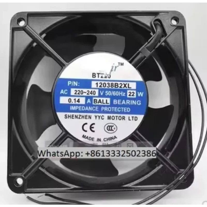 

12038B2XL AC 220V 0.14A 120x120x38mm Server Cooling Fan