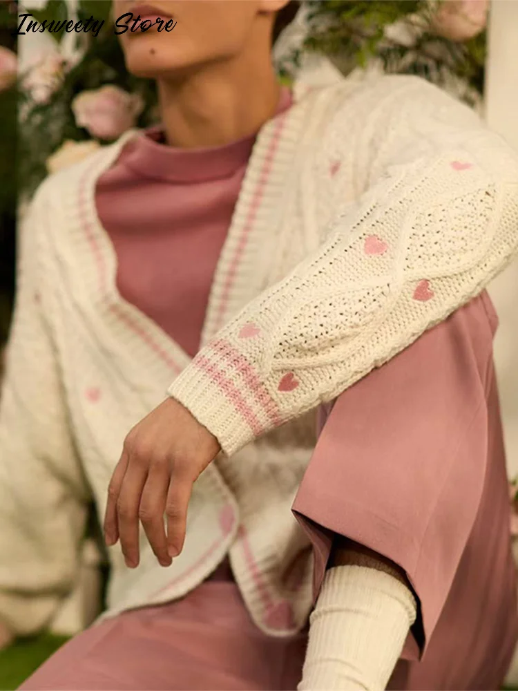 Elegante estrela impressão malha cardigan feminino solto manga longa único breasted camisola 2025 outono senhora moda macio aconchegante cobrir