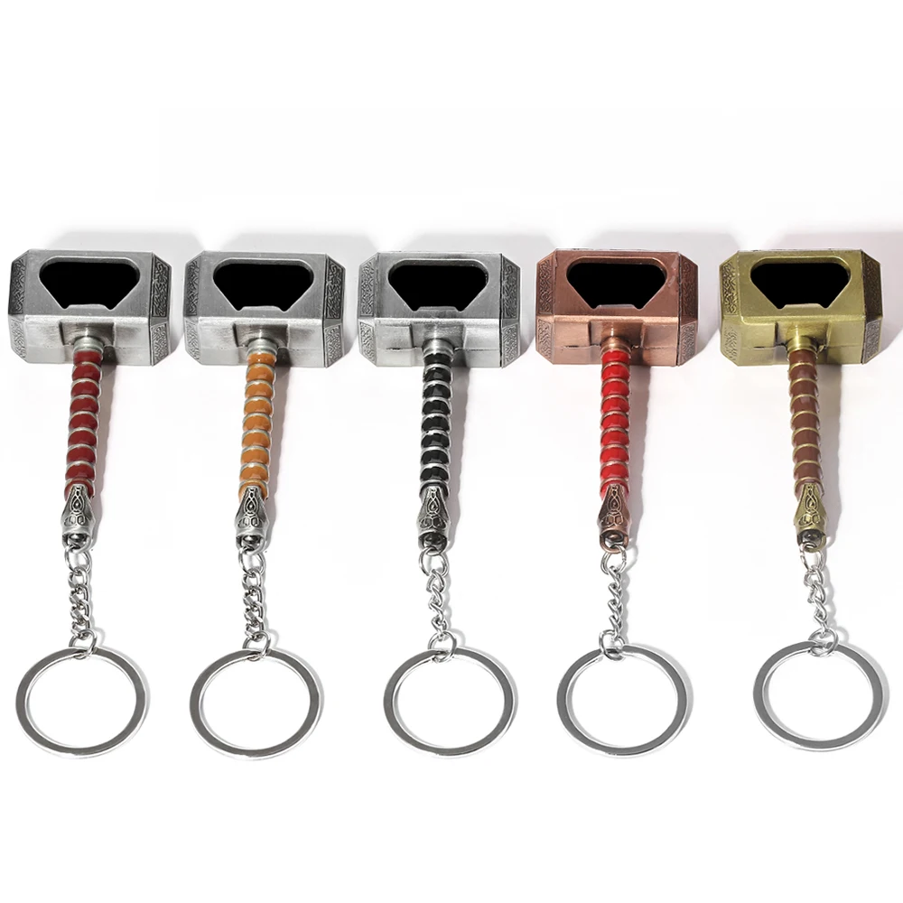 Avengers Thor Hammer Metall-Schlüsselanhänger Kreativer Modischer Flaschenöffner Auto-Schlüsselanhänger Accessoire Geschenk für Männer und Frauen – Detail 4