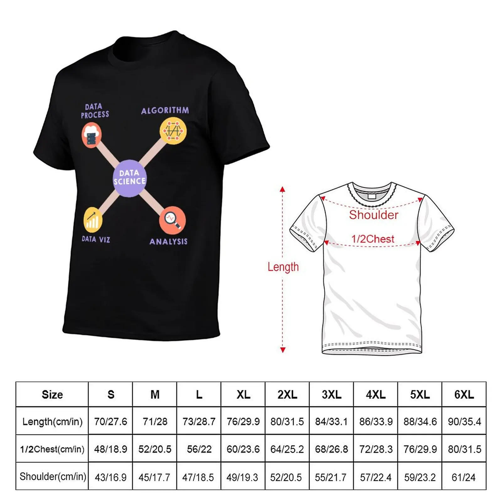 Data Science Designs T-Shirt Casual Everyday Short Sleeve T-Shirt view 2