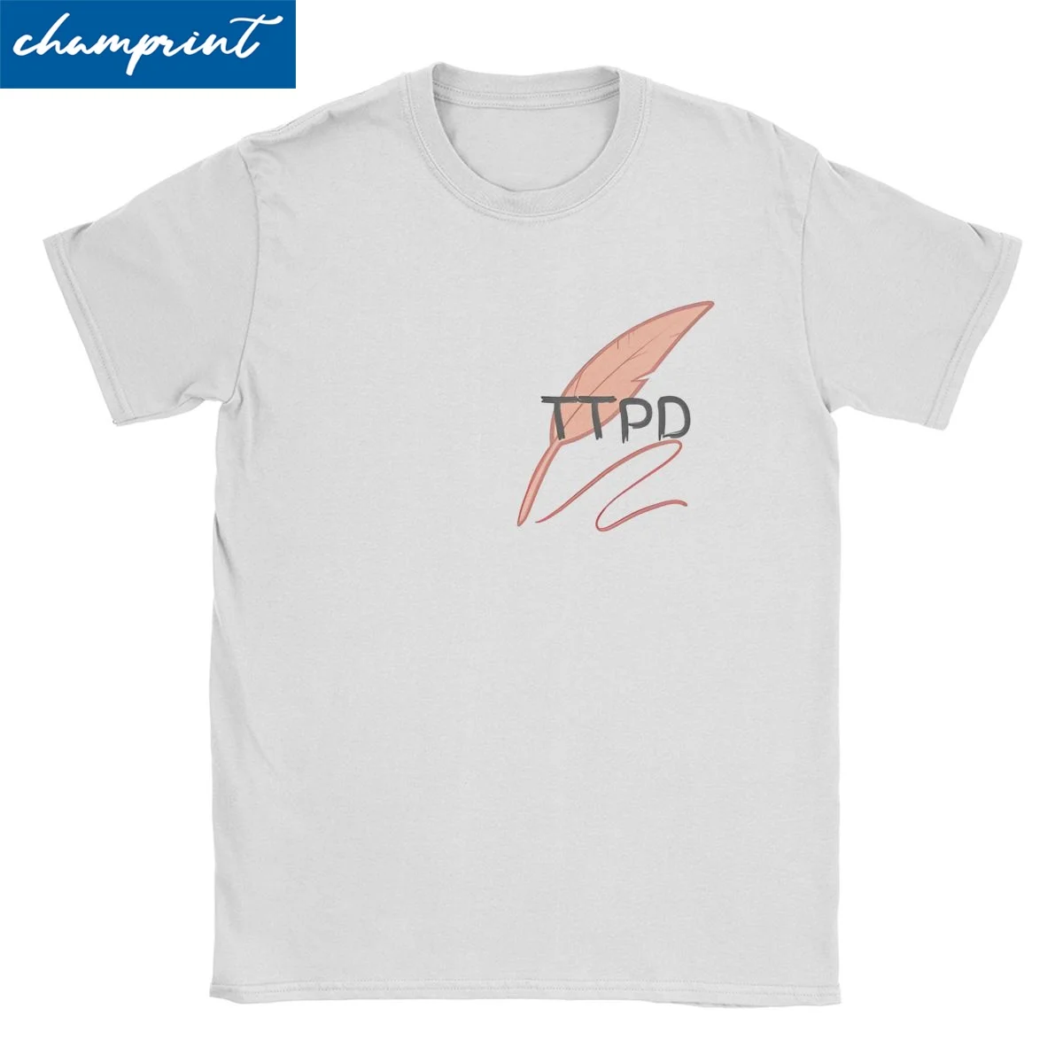 Ttpd Feather Quill Tortured Poets Department for Men Women T Shirt Humor Tees Round Collar T-Shirts  Cotton Plus Size Clothing