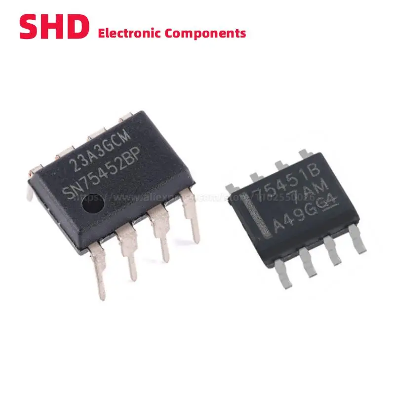 5PCS SN75451BP SN75452BP SN75451BDR SN75452BDR 75451B 75452B DIP-8 SOP-8 SMD SN75451 SN75452 Driver IC