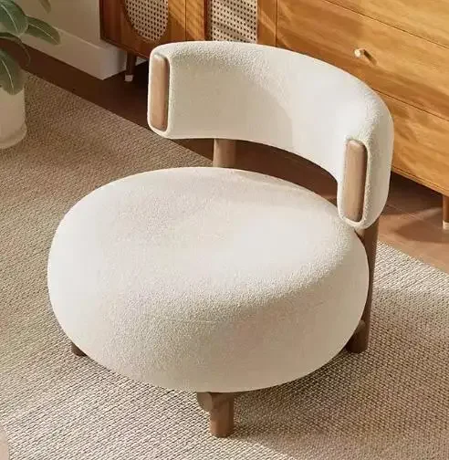 

For 2025 Cream and Red Designer Living Room Leisure Chair Light Luxury for Dining and Balcony Simple Wind Style