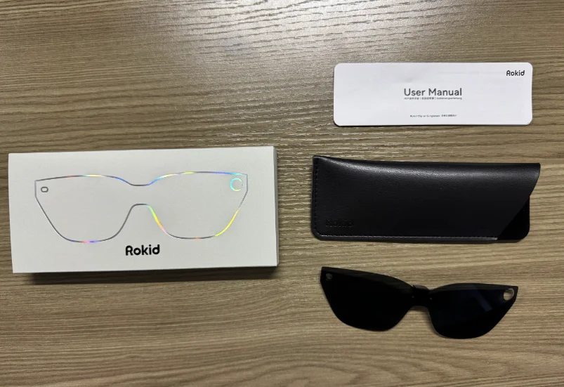 voor Rokid-brilaccessoires Clip-on zonnebril/bril met sterkte/laadkabel/oplaadetui/voedingscapsule