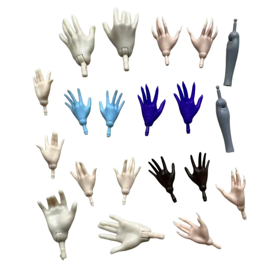 Monster Doll Replacements Long Nail Hands Colorful Arms Elbows DIY Doll Dressing Accessories Parts for Personality Doll Use