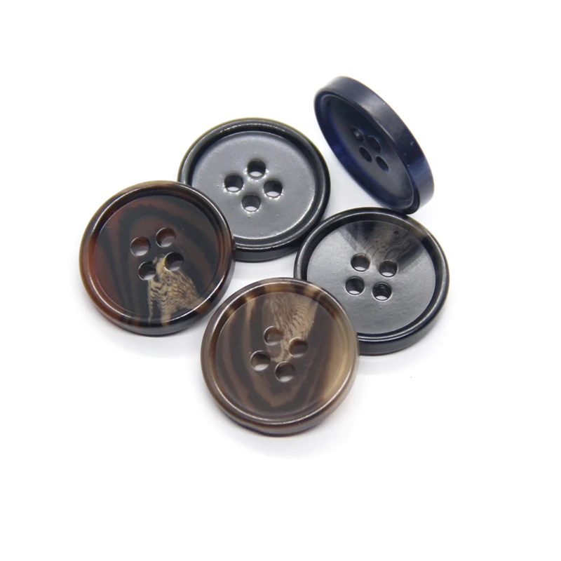 15-25mm Imitation Horn Coat Black Buttons For Clothing Mens Suit Sweater Classical Decor Handmade resin Accessories Wholesale