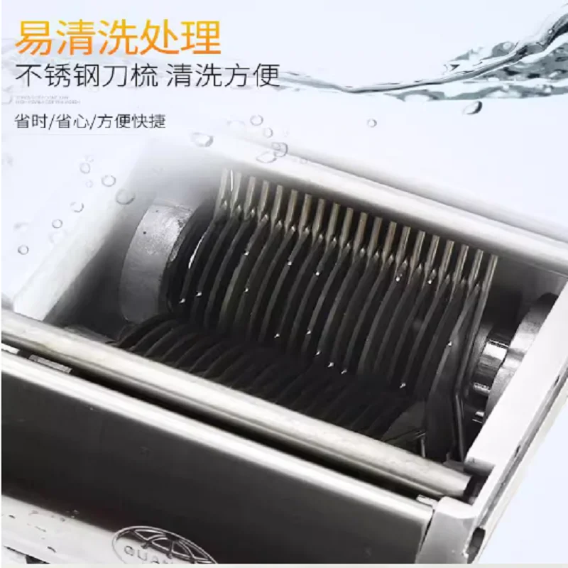 قطاعة اللحوم اليدوية التجارية المصنوعة من الفولاذ المقاوم للصدأ، كرنك يدوي فعال وغير جهد، شرائح لحم حريرية مكعبات