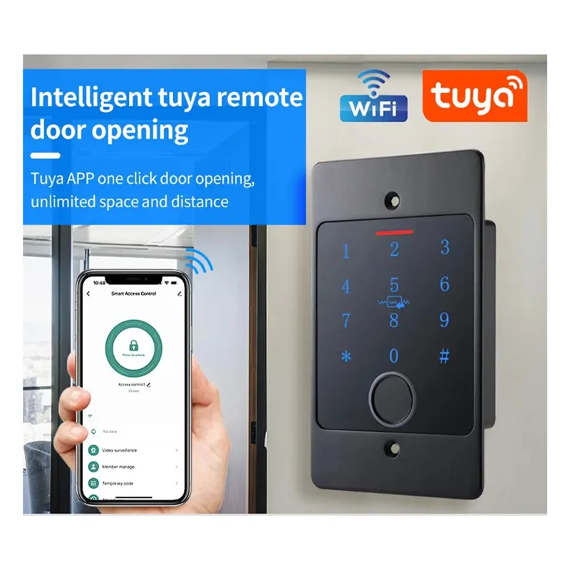 DIGIT-Wifi Tuya App Smart Door Lock Keyboard RFID Access Controller Waterproof Metal Keypad Concealed Install Access Control