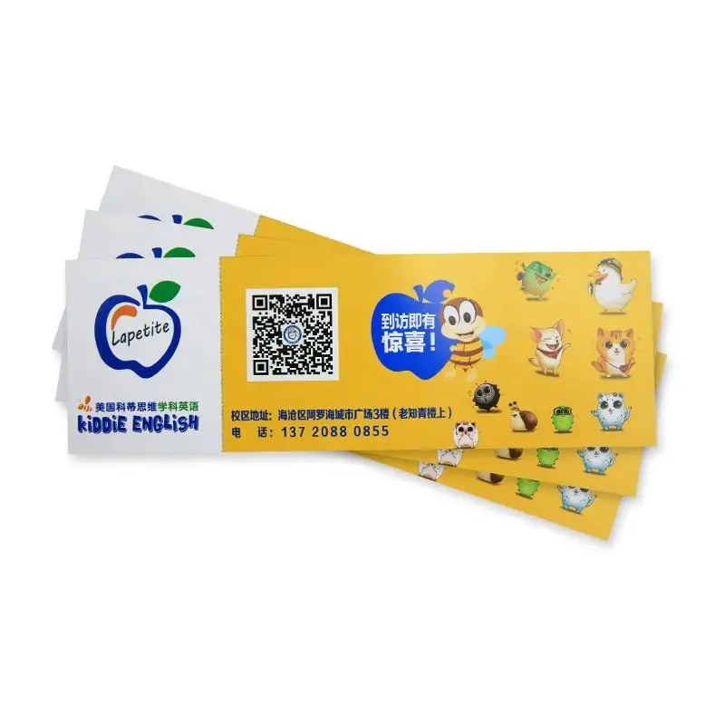 Custom Discount Coupon Printing for Advertising 157gsm art Paper 200gsm Paper flyer folder