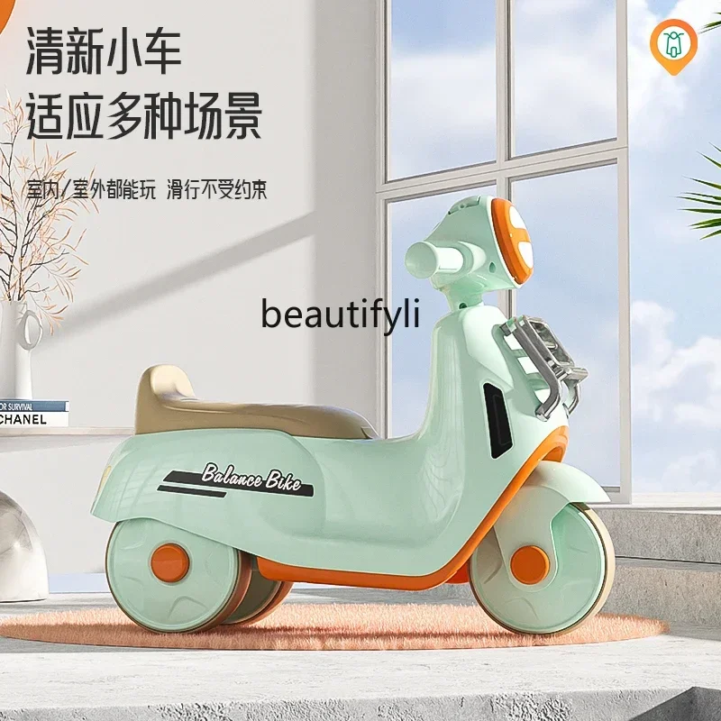Scooter pour bébé de 1 à 3 ans, scooter à quatre roues sans pédale pour bébé et enfant en bas âge