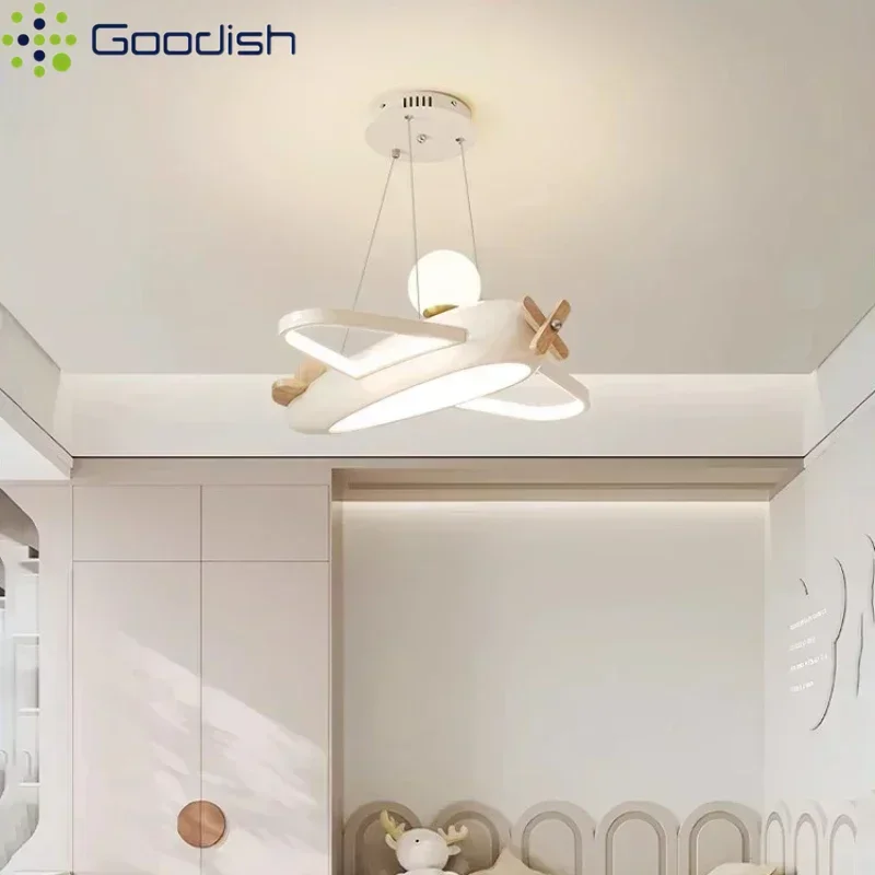 Moderne avion pendentif lumières LED lustre enfant décoration de la maison lampes suspendues pour garçon fille chambre d'enfants chambre salon