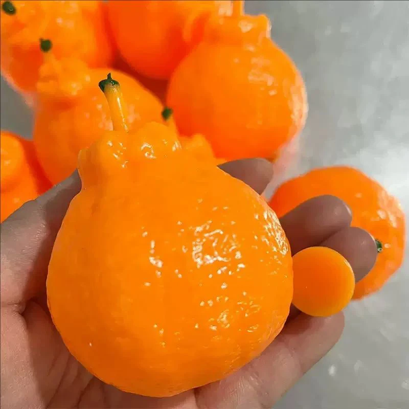 Ugly tangerine Crunchy Squishy Squeeze Toy Round Blocks Filled Stress Relief Fidget Toy Decompression Relax Toy Gift for Adults